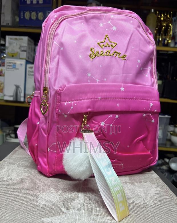Alto Silvergirl Backpack in Pink With a Constellation Pattern. - main view