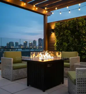 Outdoor Propane Gas Fire Pit Table
