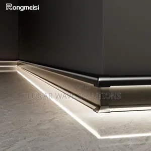 Minimalist 10cm Aluminium Wall Skirtings (With Leds)