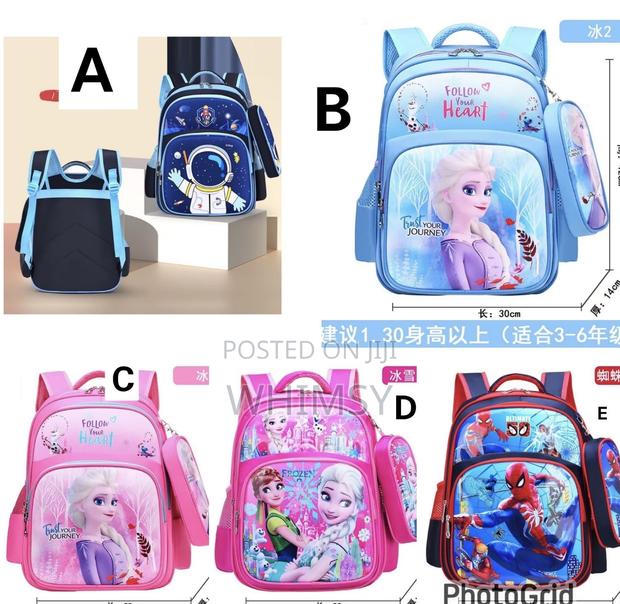 Cartoon Themed Backpack + Pencil Pouch School Bag (Grd 1-6)