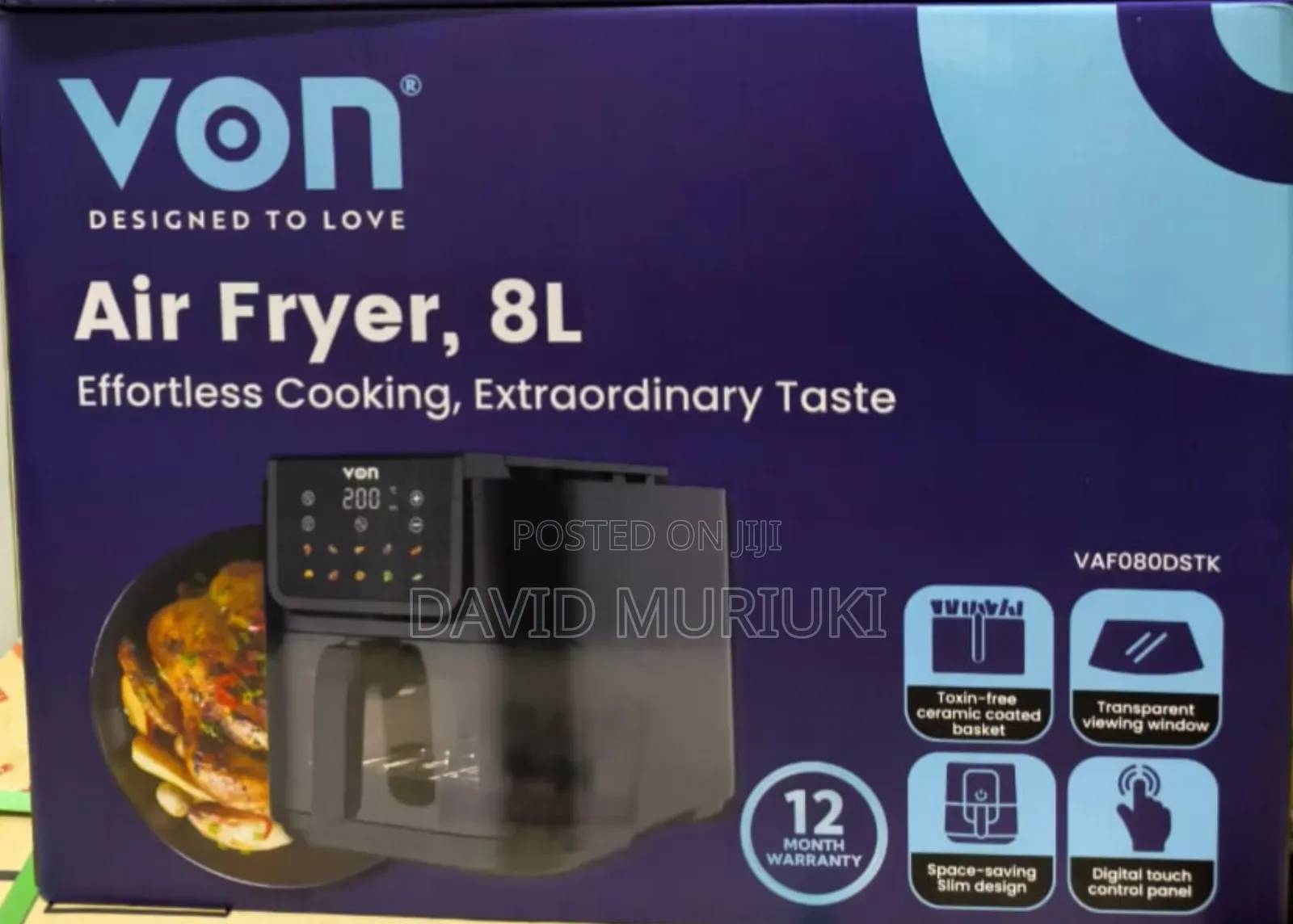 Best Von Airfryer 8l Digital Slim Design A8
