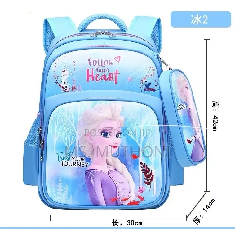 Disney Themed Backpack + Pencil Pouch School Bag