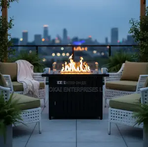 Gazebo Gas Fire Pit Patio Heaters With Glass Table