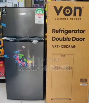 Von Double Door Fridge 125litres Direct Cool VFX