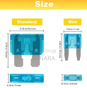 300 Pcs, Automotive Fuses, 150 Standard/150 Mini Blade Car Fuses 2-40a