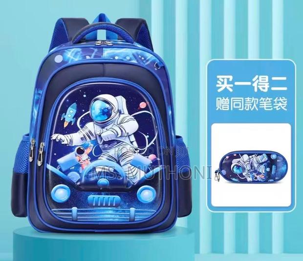High-Capacity 3d Cartoon Two-Piece School Backpack Set - thumbnail 3