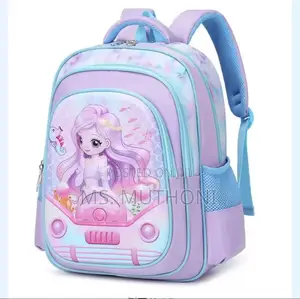 High-Capacity 3d Cartoon Two-Piece School Backpack Set