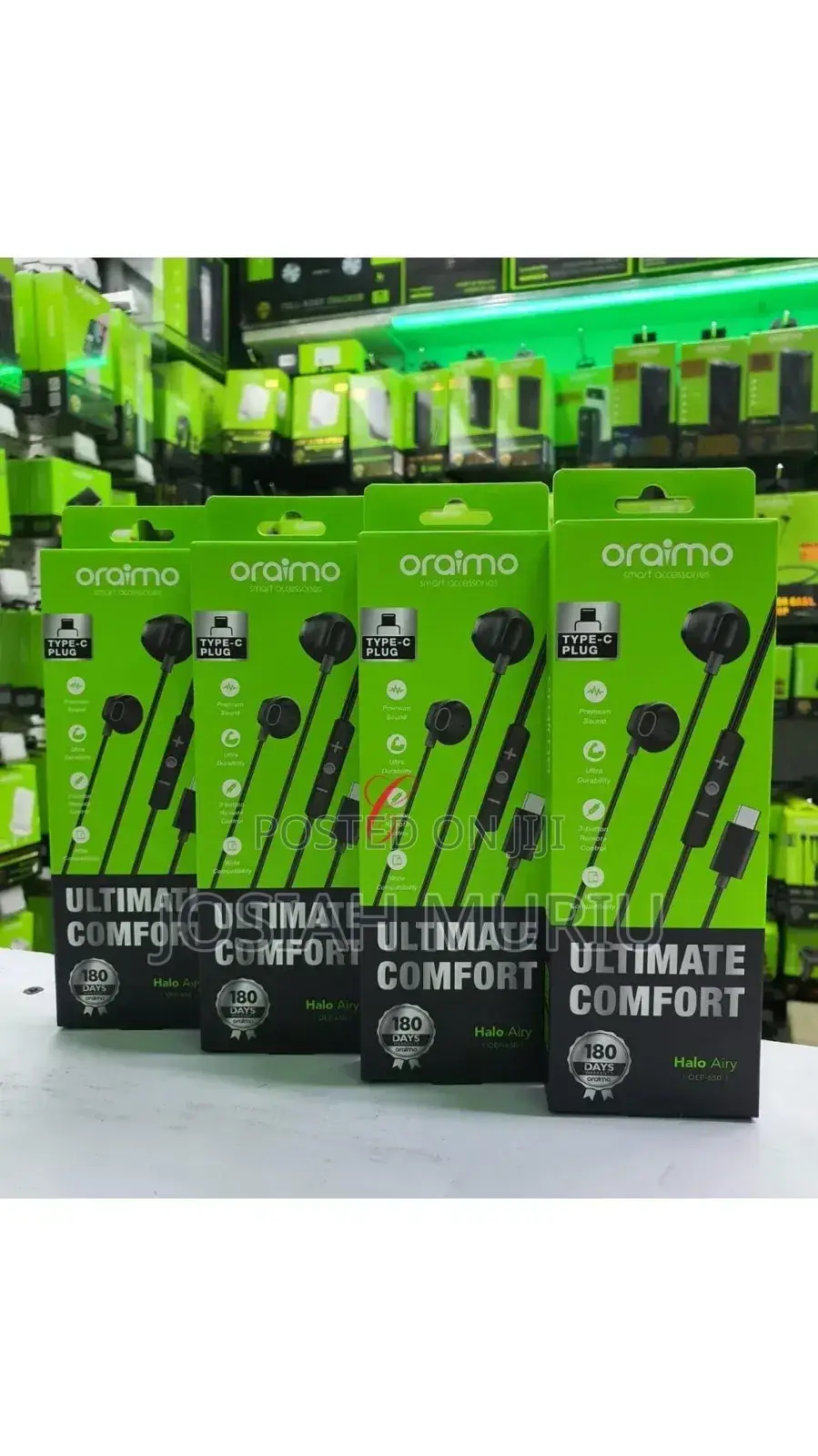* Oraimo Halo Airy Oep-650 *Type C* Ultimate Comfort *Earphones*