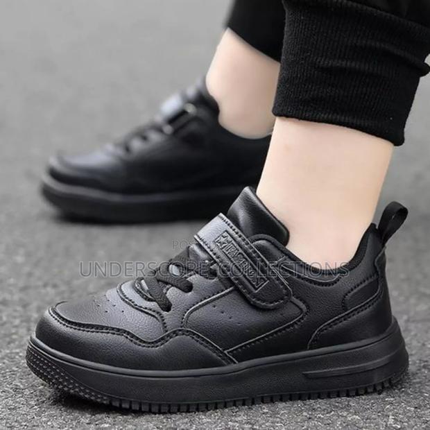 Black/White Kids Quality Unisex Sneakers - thumbnail 5