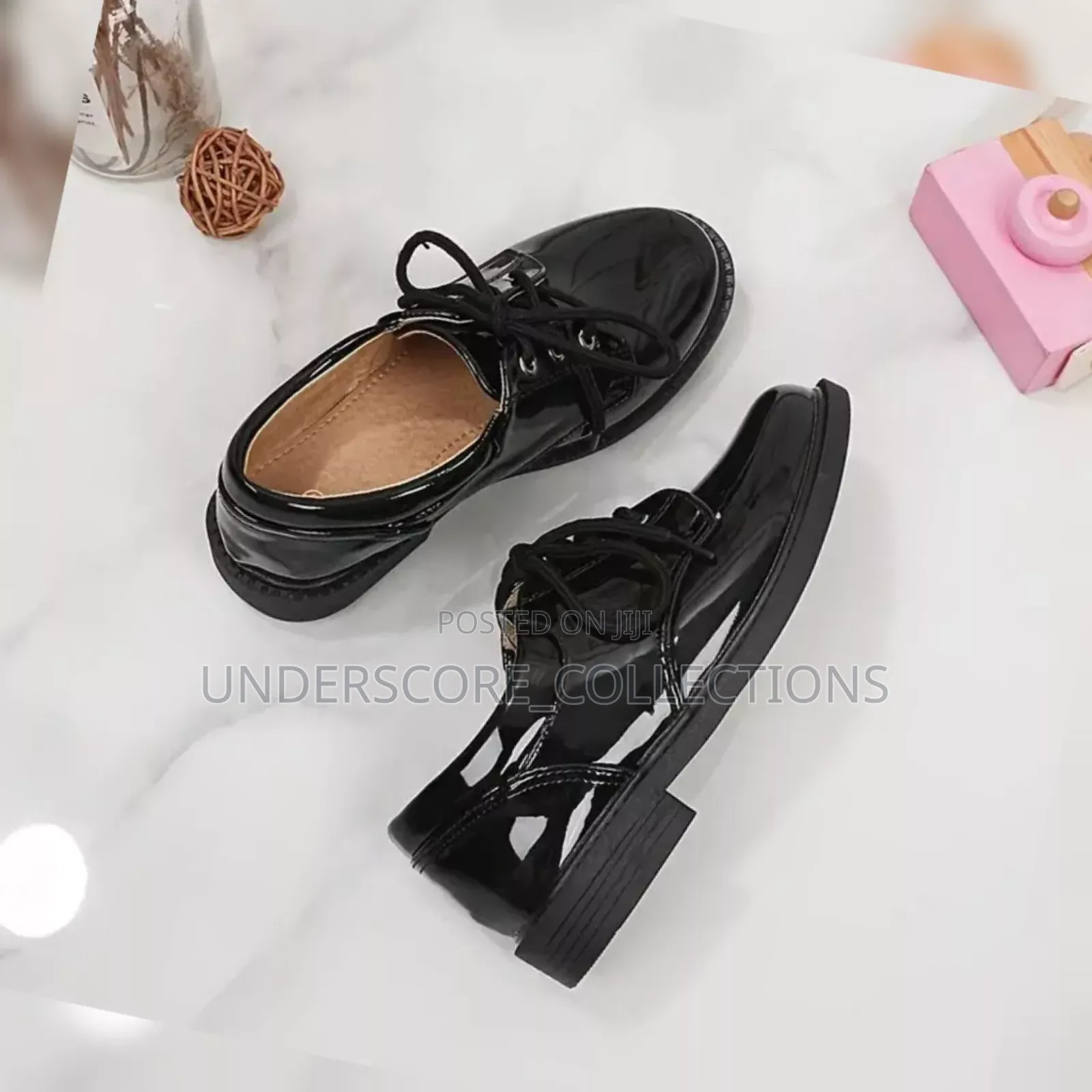 Unisex High-Quality Black Patent Leather School Shoes