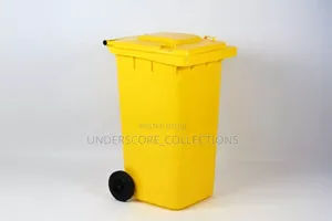 *Big Size Yellow Dustbins With Wheels Only*