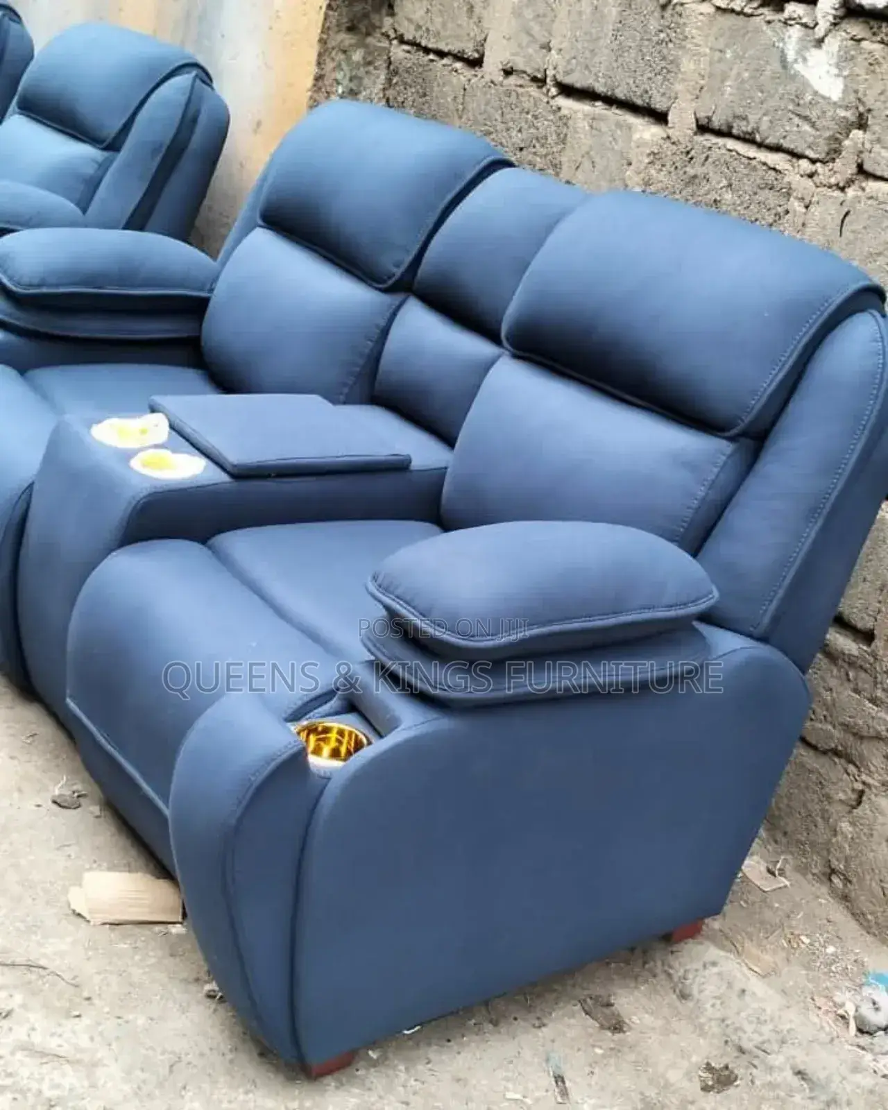 7 Seater Mahogany Recliner Couch