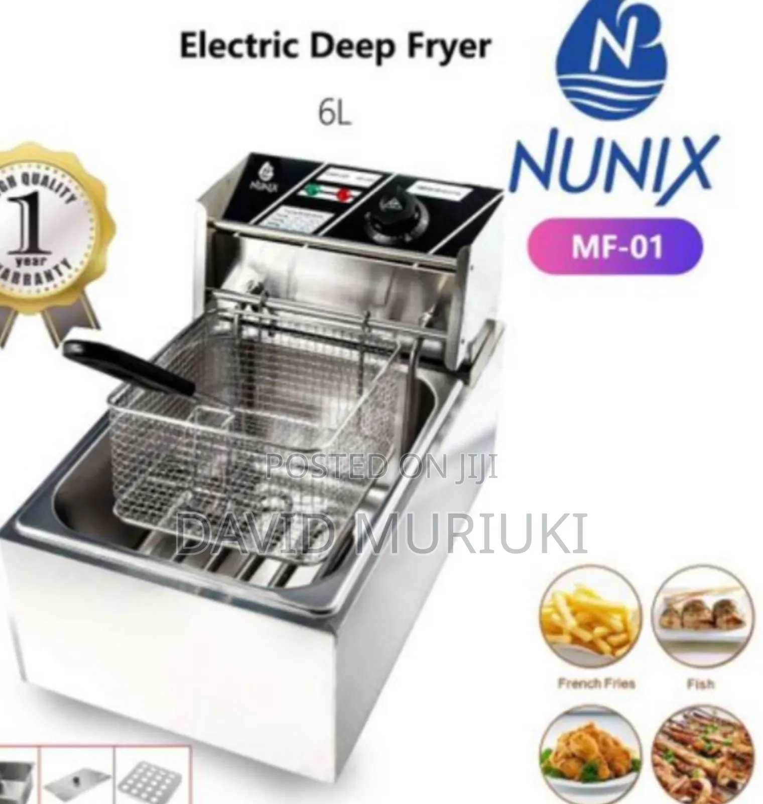 Latest Nunix Single Deep Fryer Machine - 6l-2500w