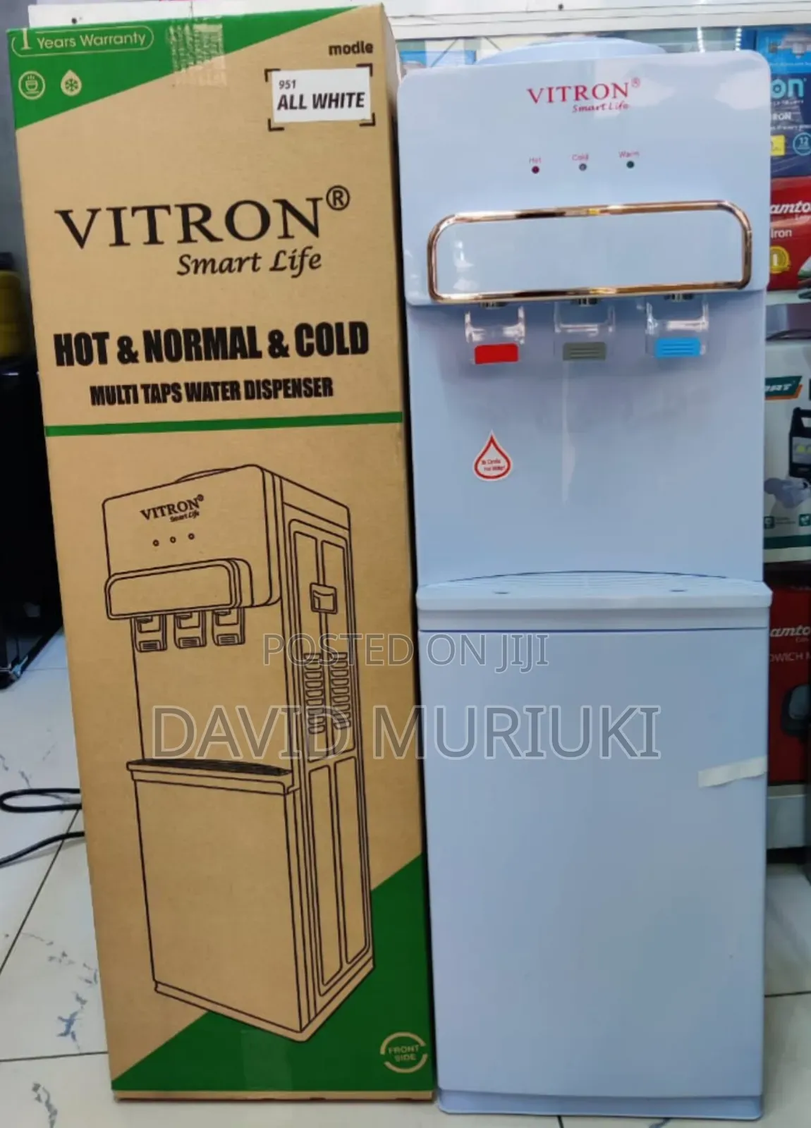 Vitron 3 Taps Top Load Water Dispenser ( Hot, Normal and Cold)V951