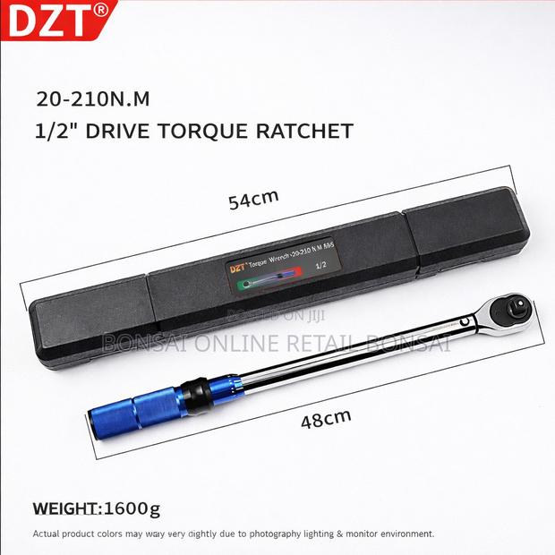 1/2′′ Drive Torque Wrench 20–210nm Click Type With Case