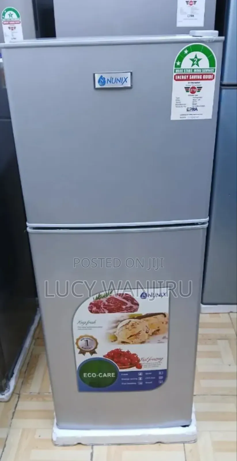 Quality Nunix 138l Double Door Fridge