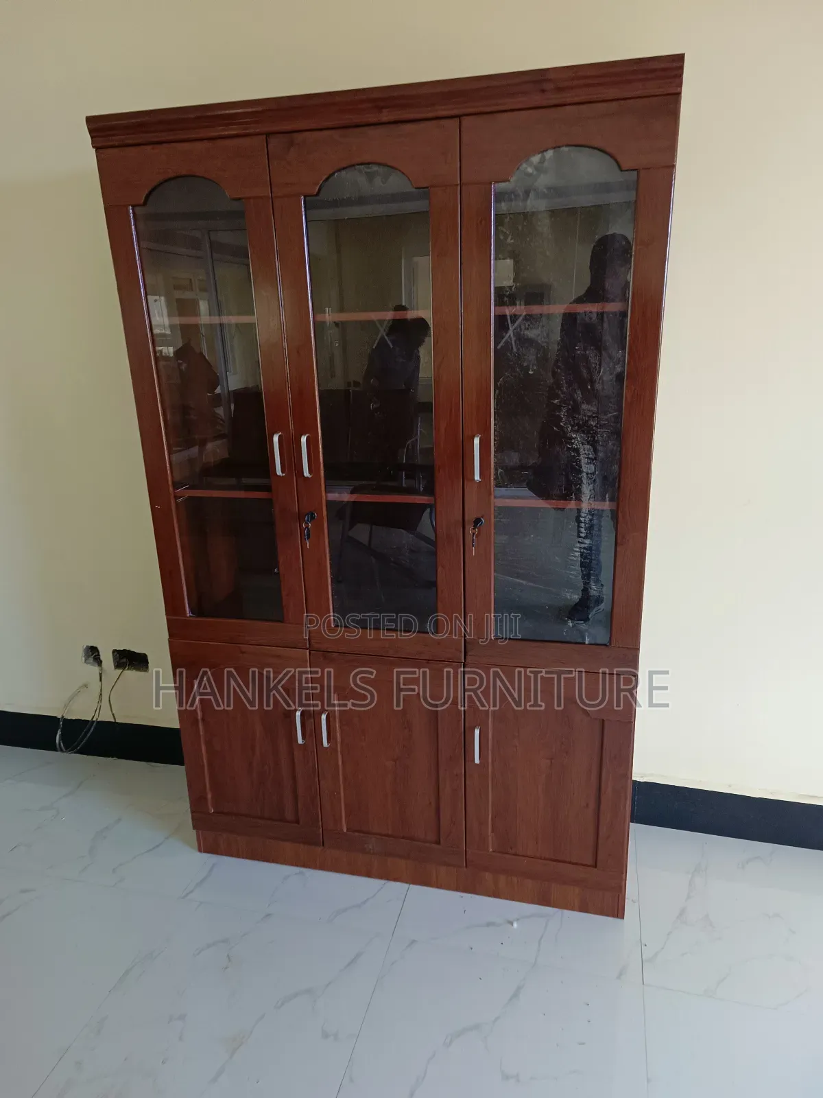 Wooden 3-Door Office Storage Cabinet
