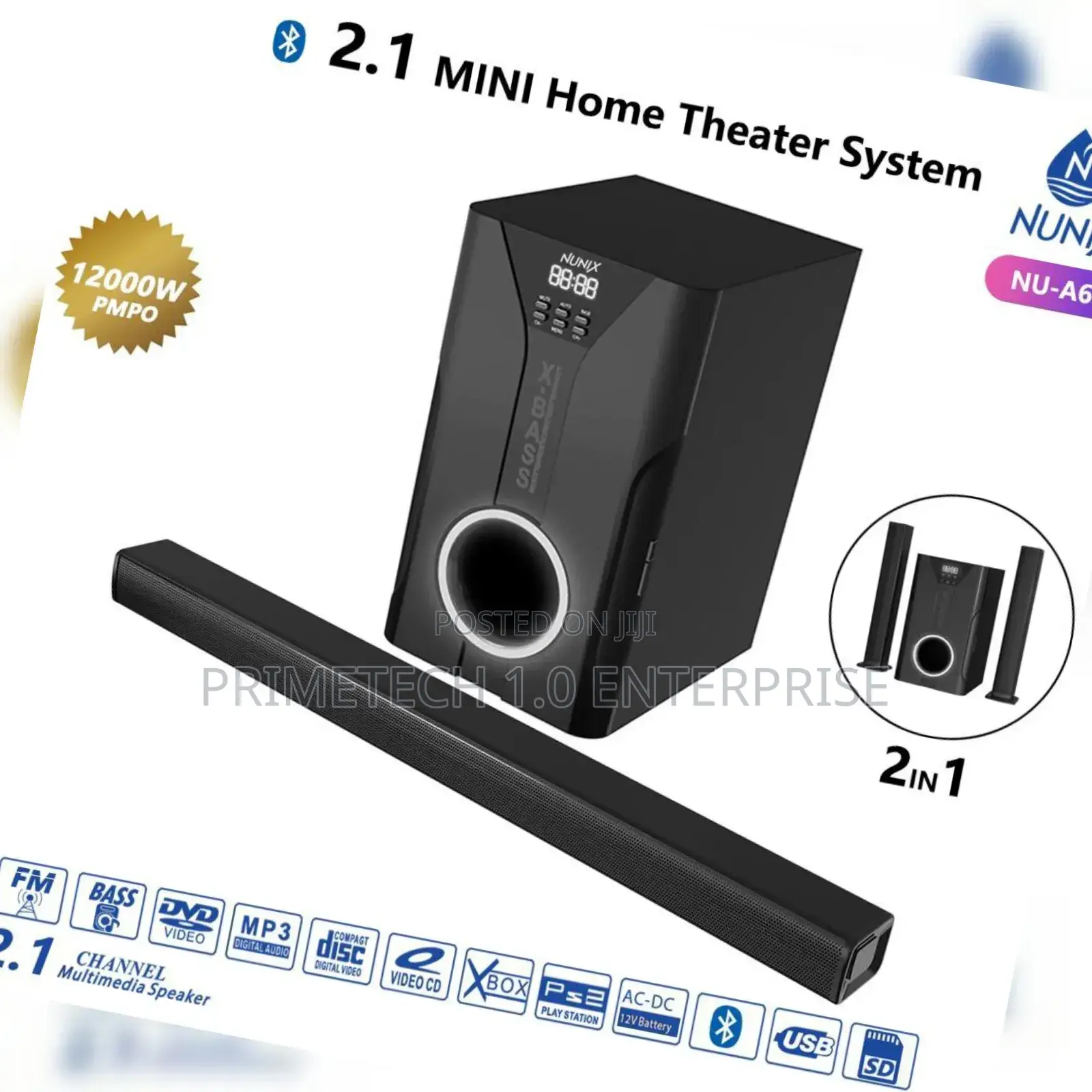 Nunix, Nunix 2 in 1 Soundbar Nu-A61
