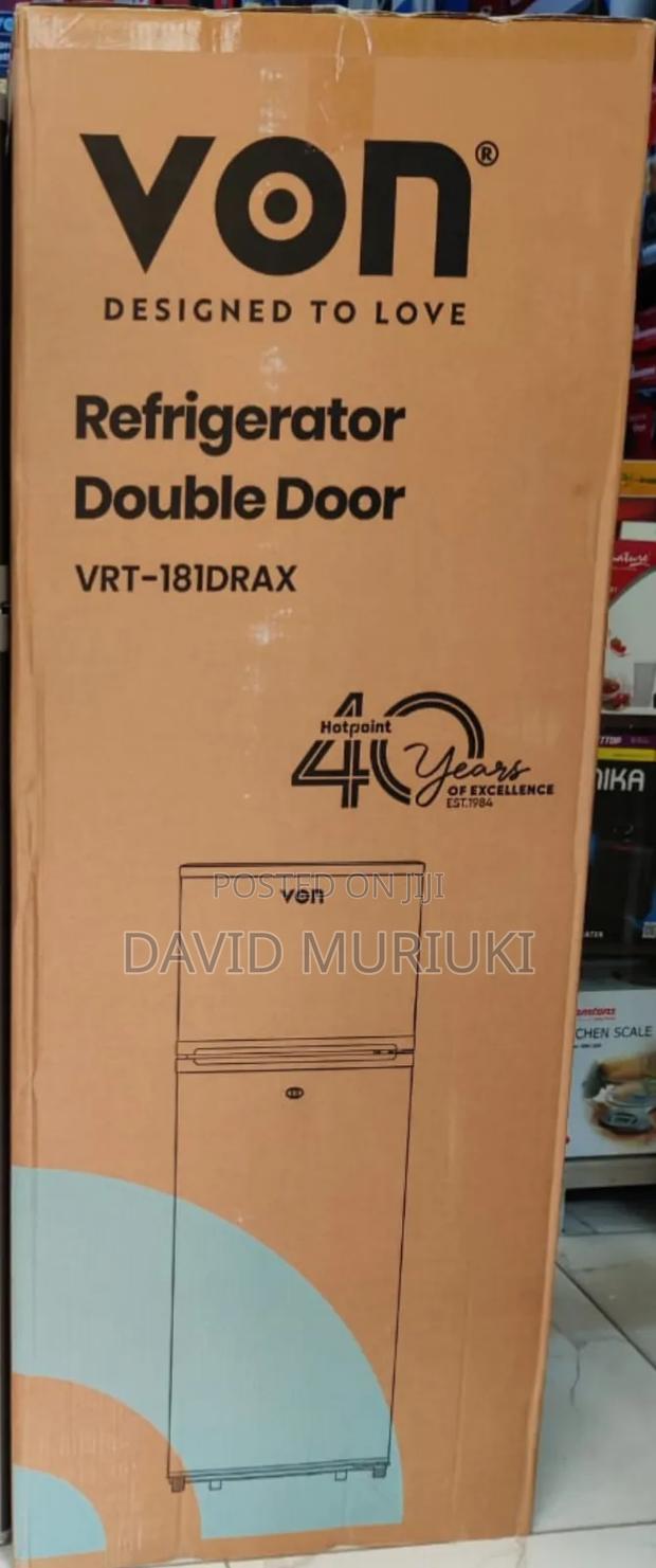 Von Double Door Fridges 181litres Direct Cool