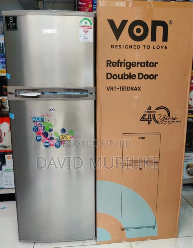 Von Double Doors Fridges 181litres Direct Cool