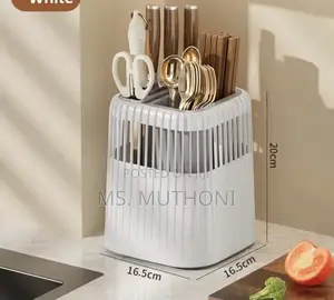 Multi-Functional Rotating Knife Utensil Rack