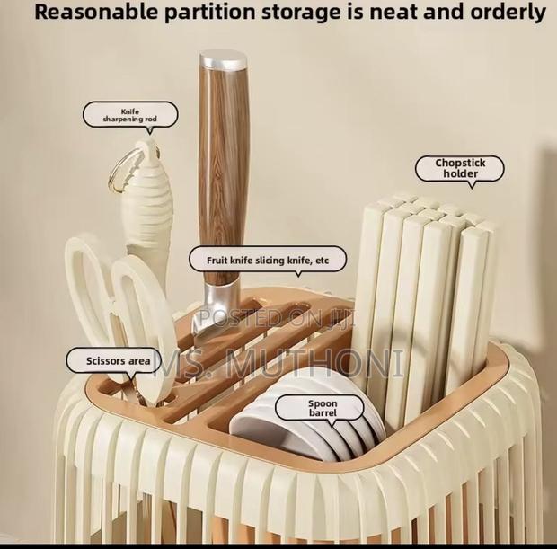 Multi-Functional Rotating Knife Utensil Rack - thumbnail 5