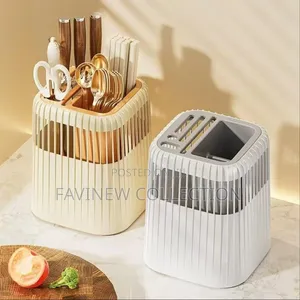 Multi-Functional Rotating Knife Utensil Rack