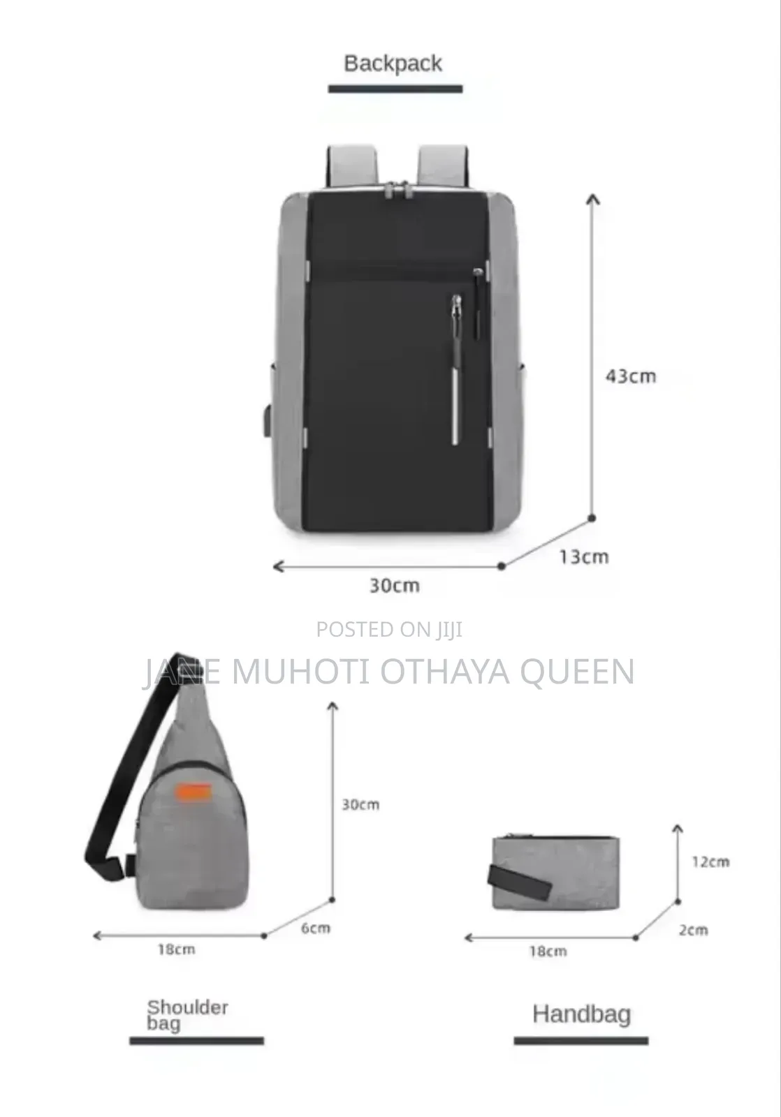 *Big Capacity Casual 3 in 1 Laptop Bag