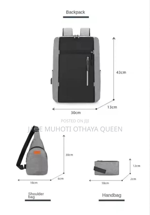 *Big Capacity Casual 3 in 1 Laptop Bag - thumbnail 2
