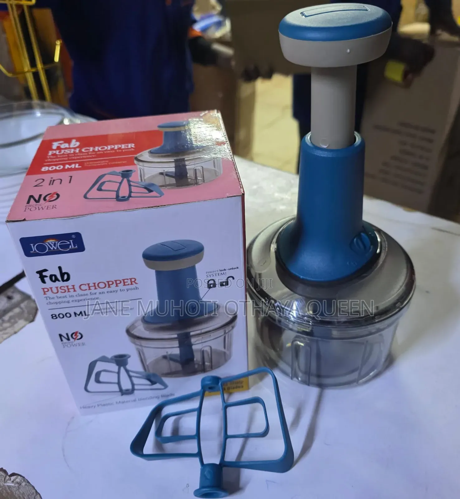 Fab 2 in 1 Manual Push Chopper