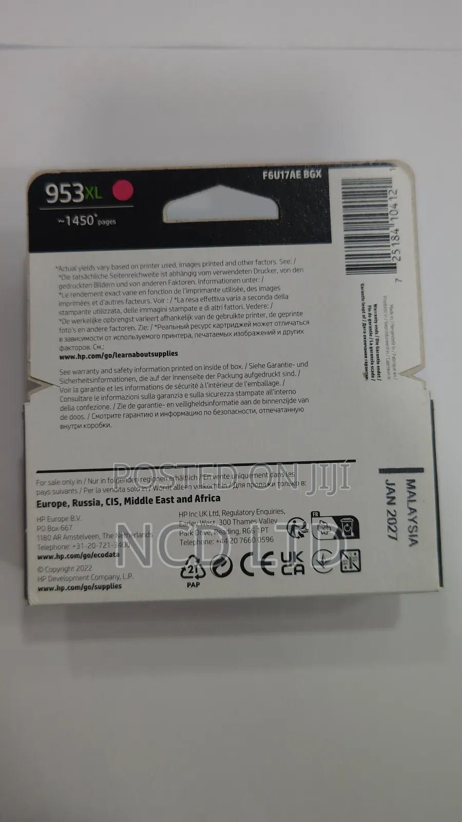 Hp 953xl High Yield Magenta Original Ink Cartridge