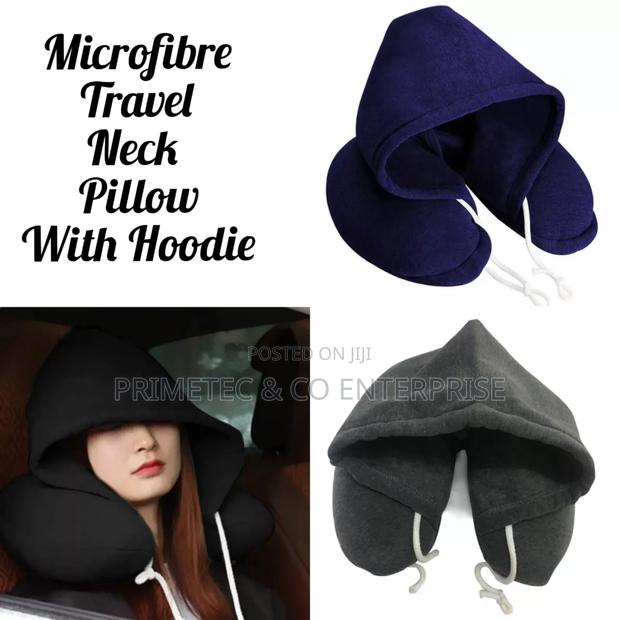 Microfiber Travel Neck Pillow With Hoodie