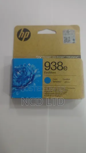 Hp 938e Cyan Original Ink Cartridgeworks With Hp Officejet 9720,9730