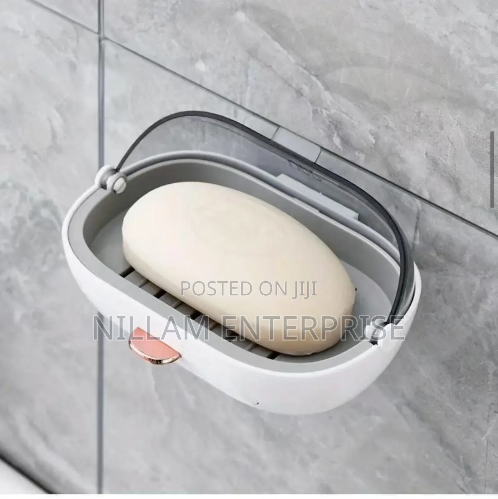 1pc Flip-Cover Wall-Mounted Soap Box 