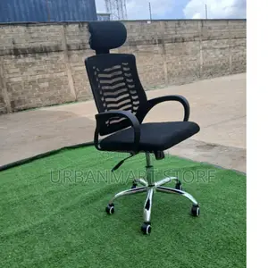 Breathable Secretarial Chair With Lumbar and Head Comfort