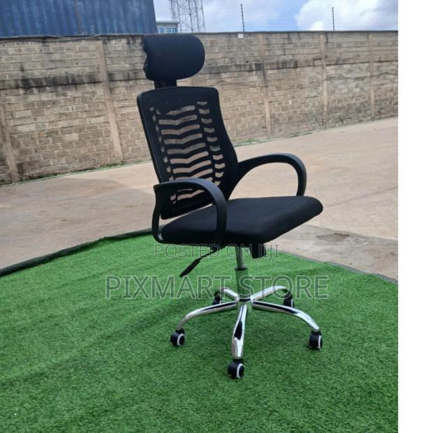 Breathable Secretarial Chair With Lumbar and Head Comfort - main view