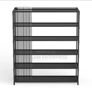 8- Layer Shoe Rack Organizer With Fabric Dustproof Cover*