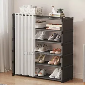 8- Layer Shoe Rack Organizer With Fabric Dustproof Cover*