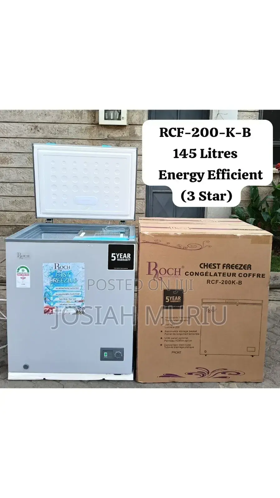 Brand New Roch 145l Chest Freezer RCF-200-K-B At