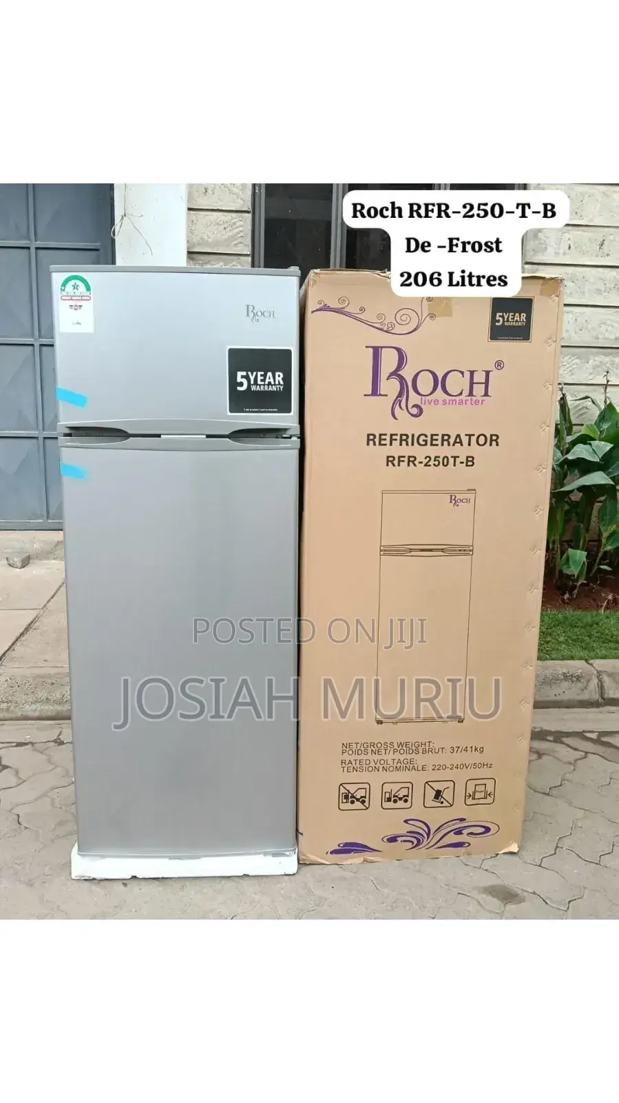 Brand New Roch RFR-250-T-B 2 Door (206 Litres )