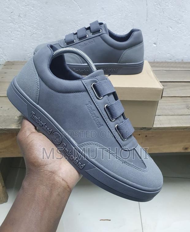 Premium Leather Hook-and-Loop Sneakers With Triple Strap Closure - main view