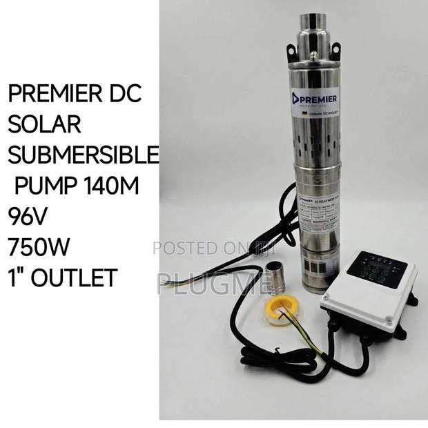 Premier Dc Solar Submersible 140m Head 750w 96v Water Pump
