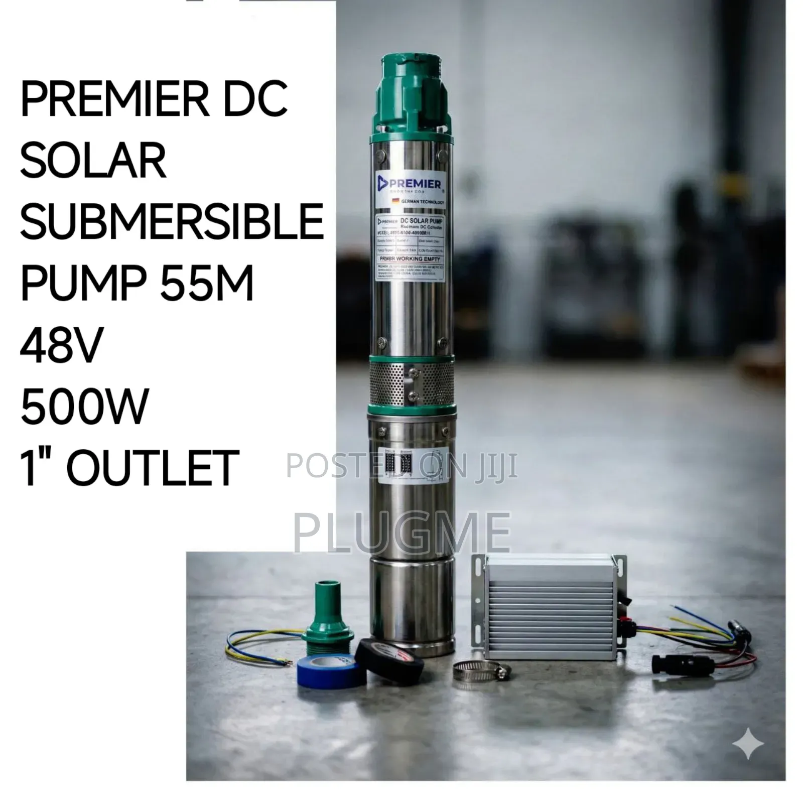 Premier Dc Solar Submersible 55m 500w Water Pump
