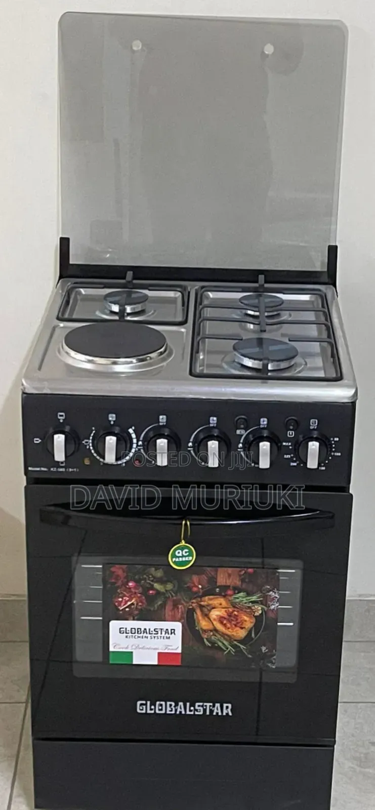 Black 60*60 Globalstar Jet 3+1 Standing Cookers With Electric Oven