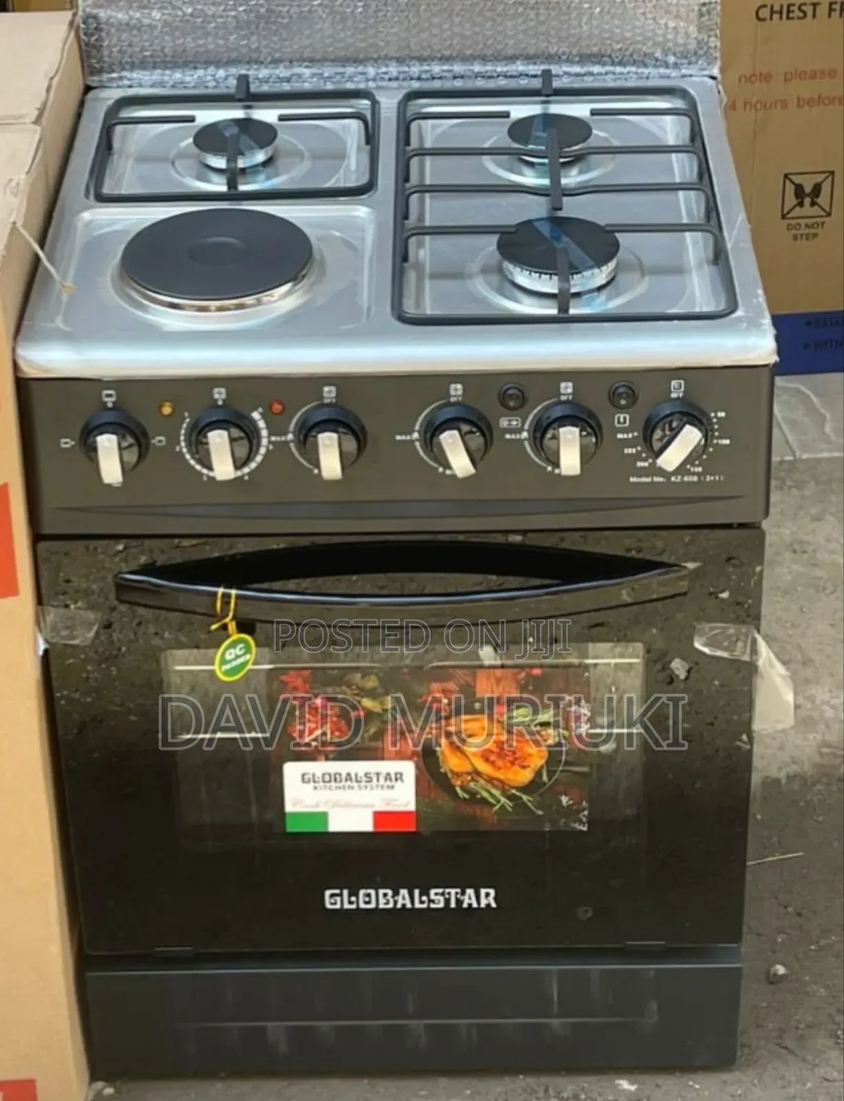 The Black 50*55 Globalstar Jet 3+1 Standing Cooker With