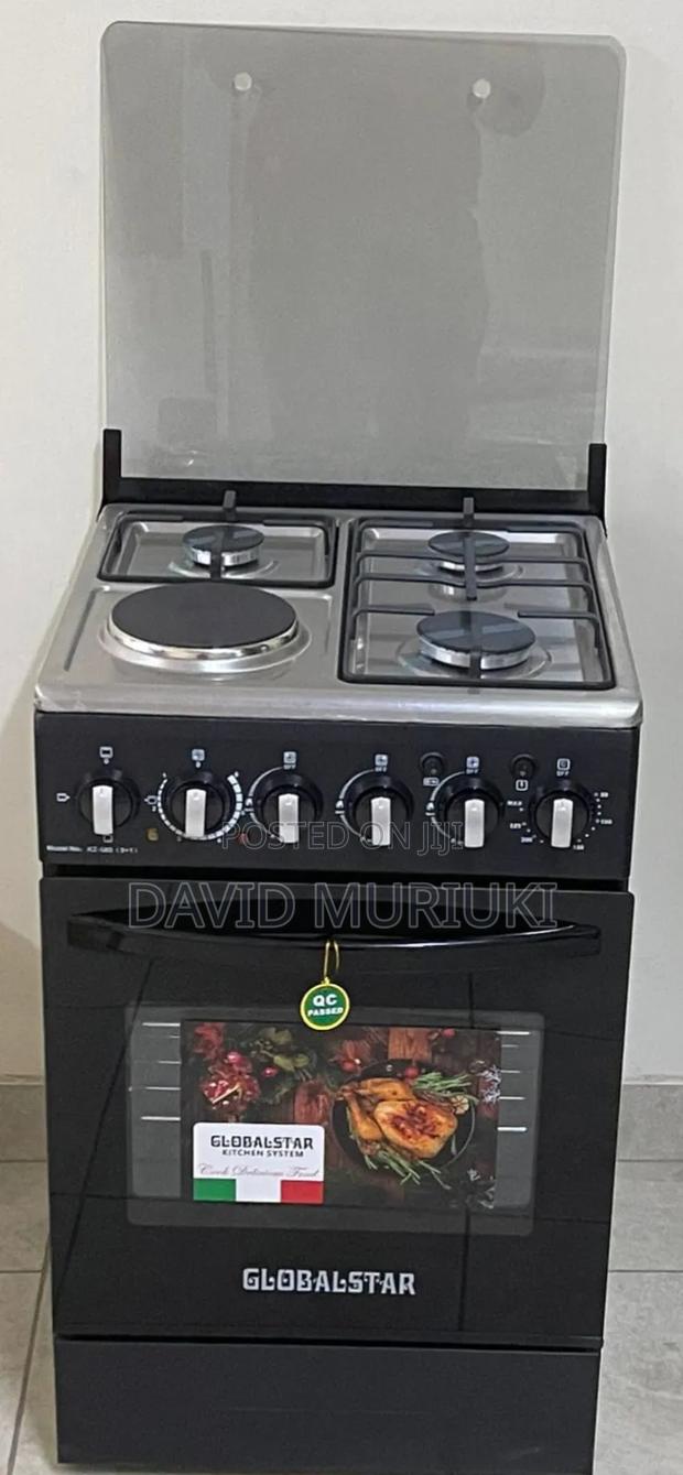 The Black 50*55 Globalstar Jet 3+1 Standing Cooker With Oven