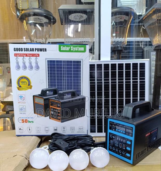 Big Solar Lighting System With 4 Led Bulbs,Radio,Bt Speaker, Etc - main view