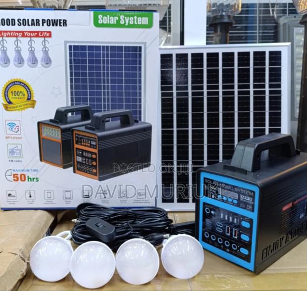 Big Solar Lighting System With 4 Led Bulbs,Radio Tablet Charging, Etc