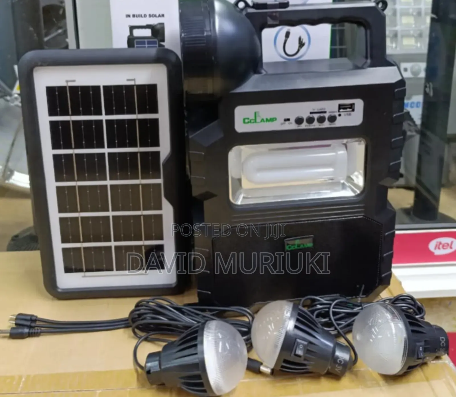 Cclamp Cl-810 Solar Lighting System Kit With 3 Led Lights, Etc