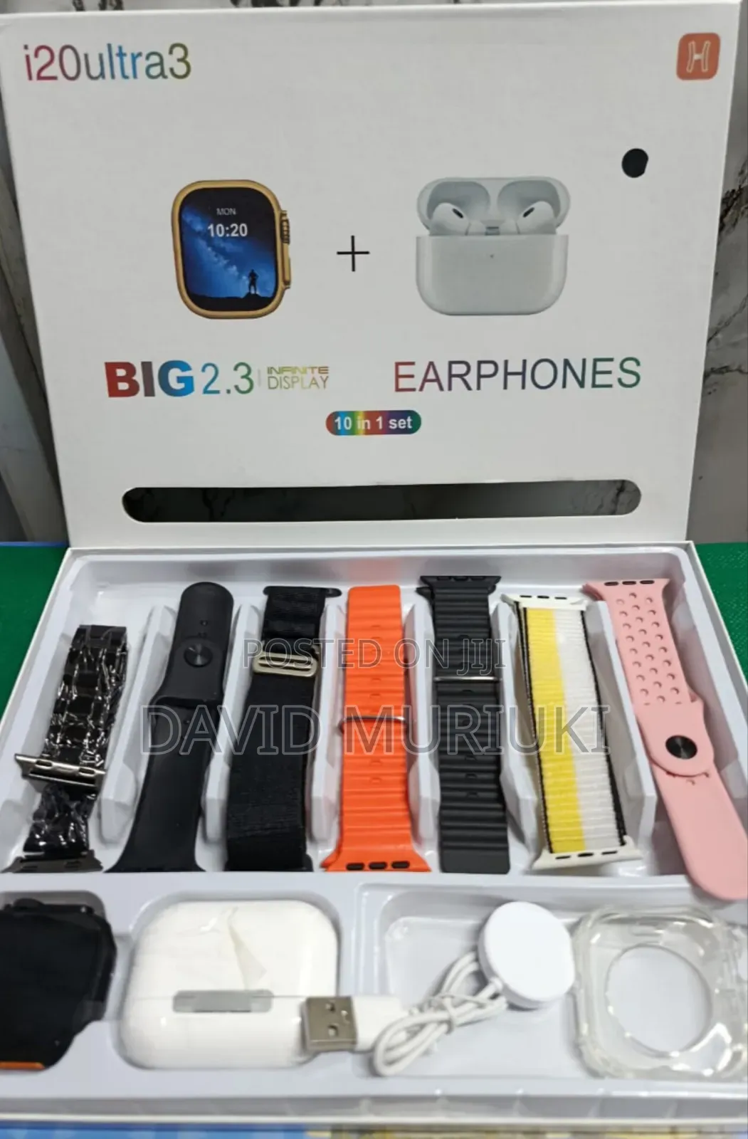 I20ultra3 Smart Watch Ultra 7 Strap + 1 Smart Watch + Free Airpod